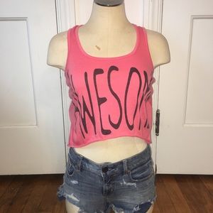 Retro Doll Awesome Shark Bite Cropped Tank